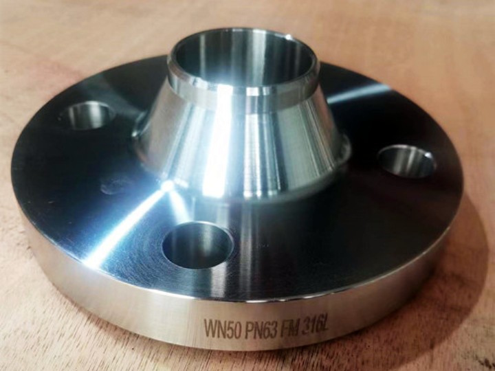 316L不銹鋼對(duì)焊法蘭WN50 PN63 FM面